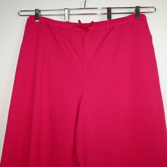 Bryn Walker Cropped Pants Women's Plus Size 2X Pink Cotton Pull On Relaxed NEW - Picture 2 of 9
